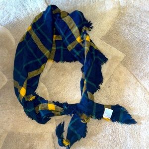 Accessory depot, blue, green, and yellow triangle large scarf